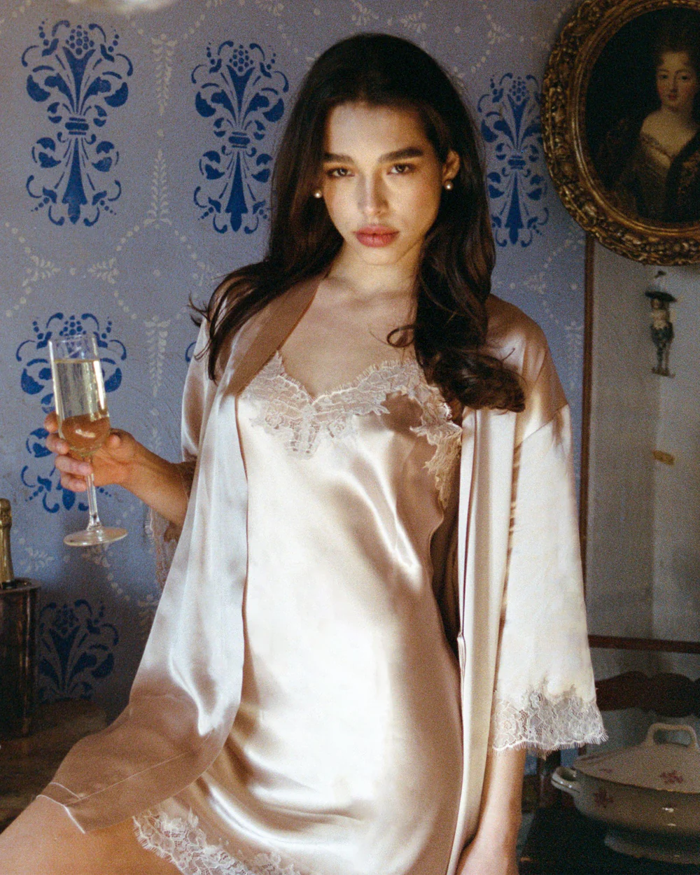 Satin Wrap Robe alternate view