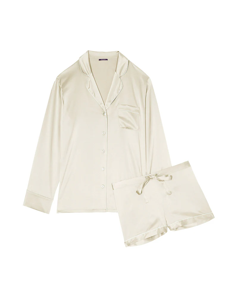 Silk Button Down Set